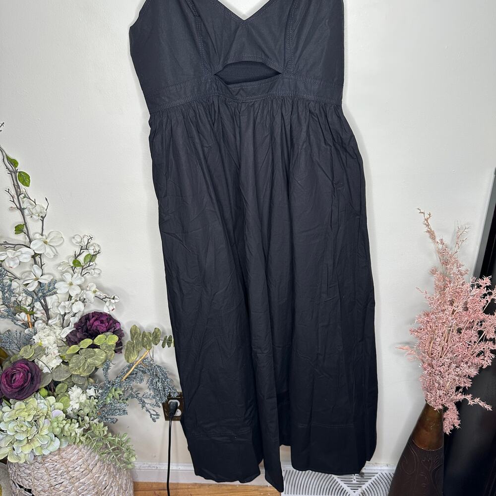 BANANA REPUBLIC Isa Strappy Empire Cotton Maxi Dress Black Sz 12 $168 {MM8} - Picture 3 of 8